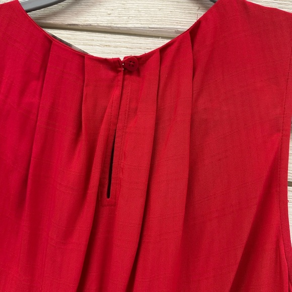 LOFT Sleeveless Tie-Front Blouse – Red – Size M – NWT - Picture 6 of 8